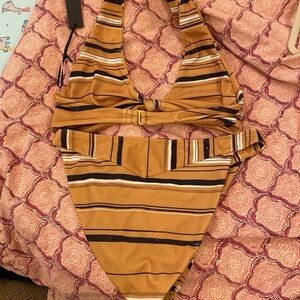 Striped Gold Bikini- House of Harlow x Revolve